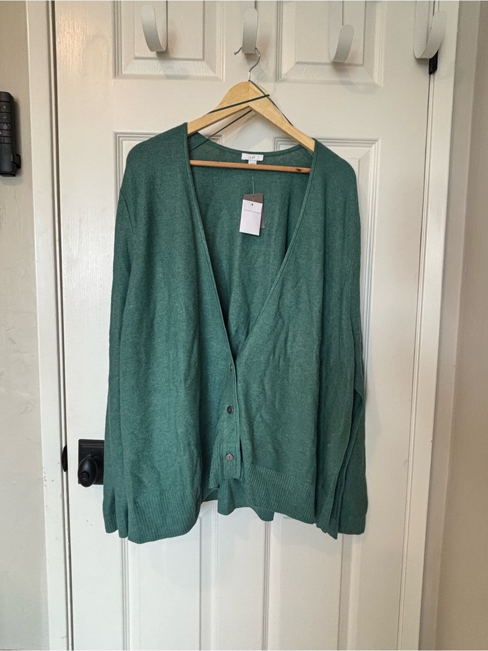 J. Jill Open-Front Cardigan in Teal Green - Picture 2 of 11